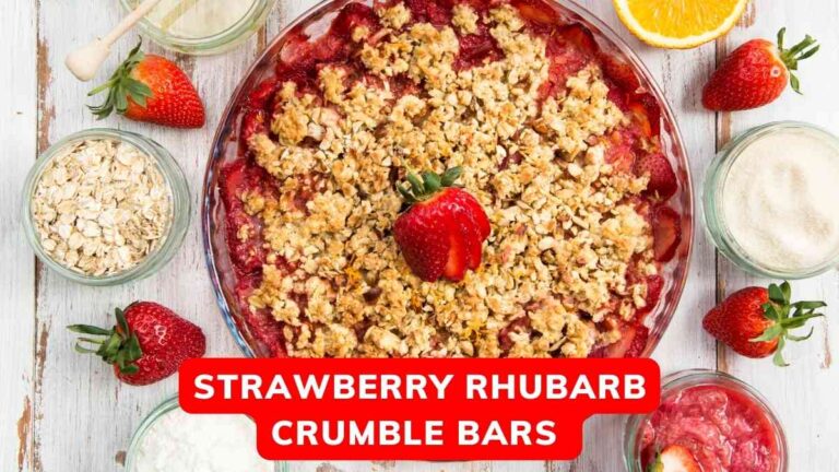 Strawberry Rhubarb Crumble Bars Recipe