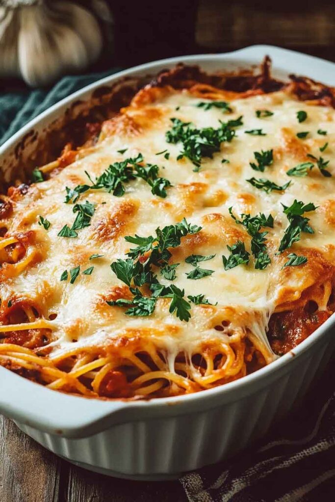 Ingredients for Baked Spaghetti Casserole