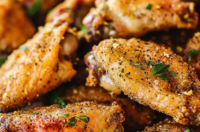 Lemon Pepper Wings (Crispy Baked or Air Fried)