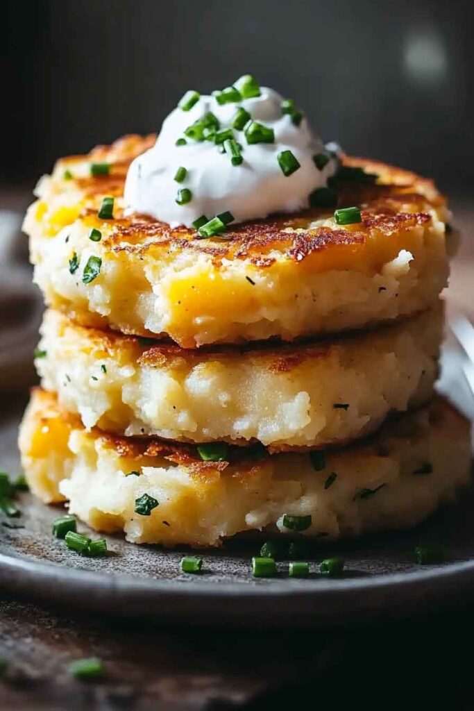 Loaded Mashed Potato Cakes Recipe