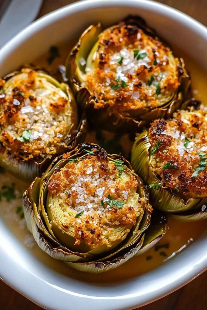 How to Serve Buttery Stuffed Artichokes