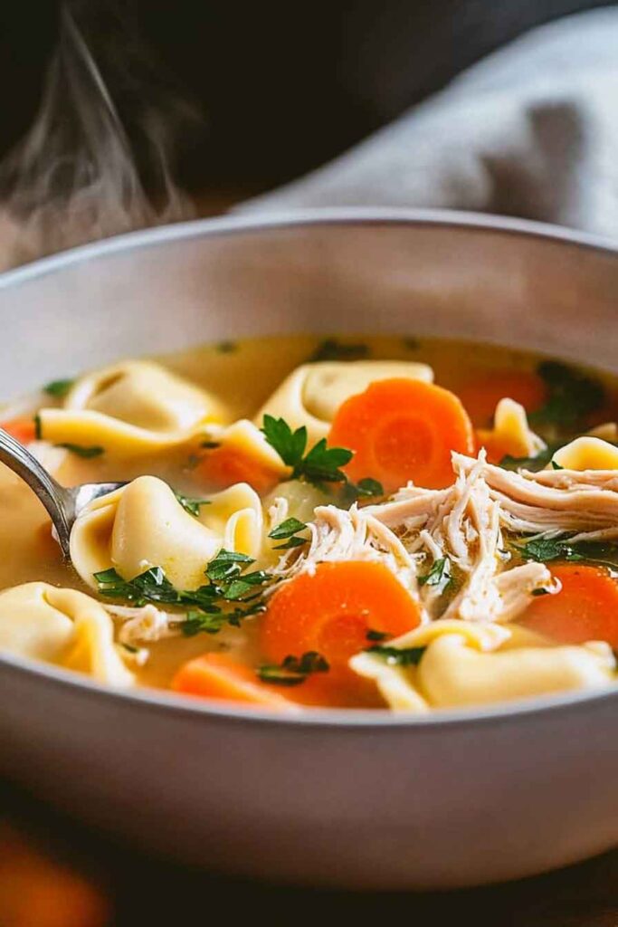 How to Serve Chicken Tortellini Soup