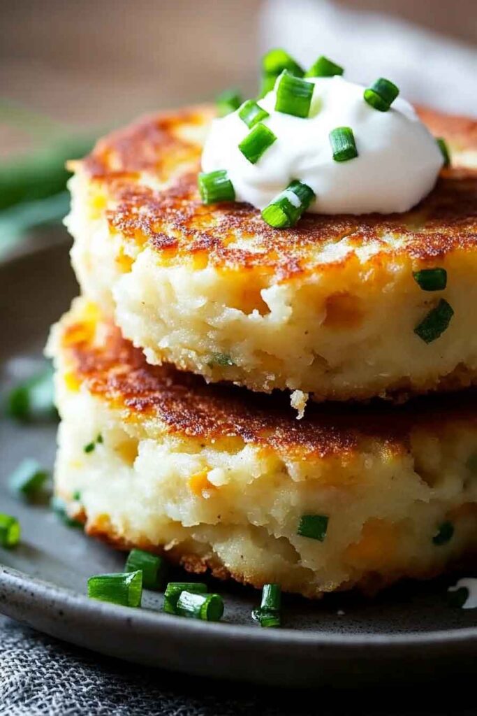 How to Serve Loaded Mashed Potato Cakes