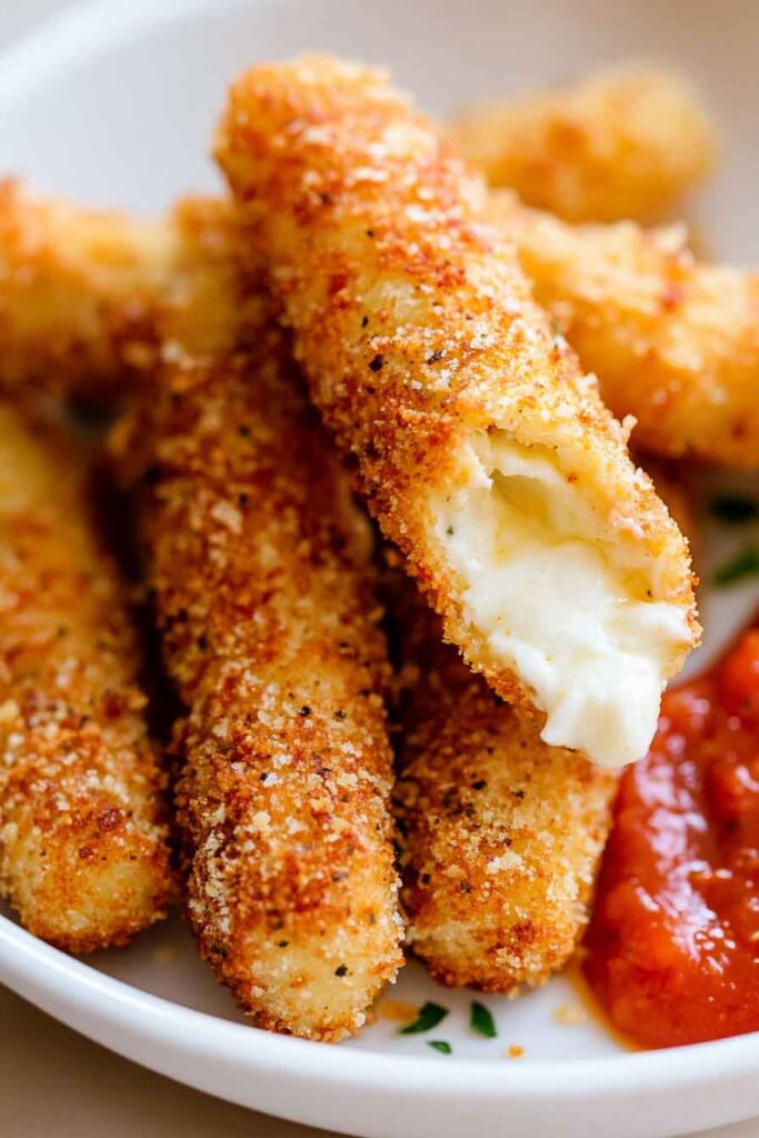 Ingredients for Air Fryer Mozzarella Sticks