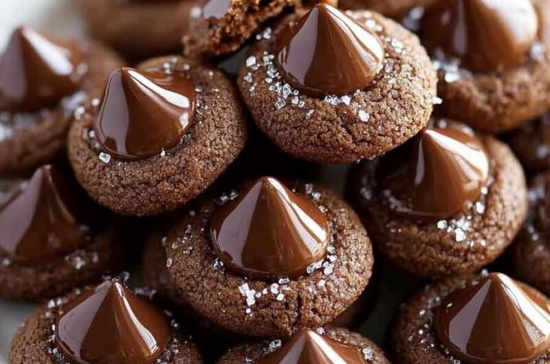 Chocolate Hershey Kiss Cookies