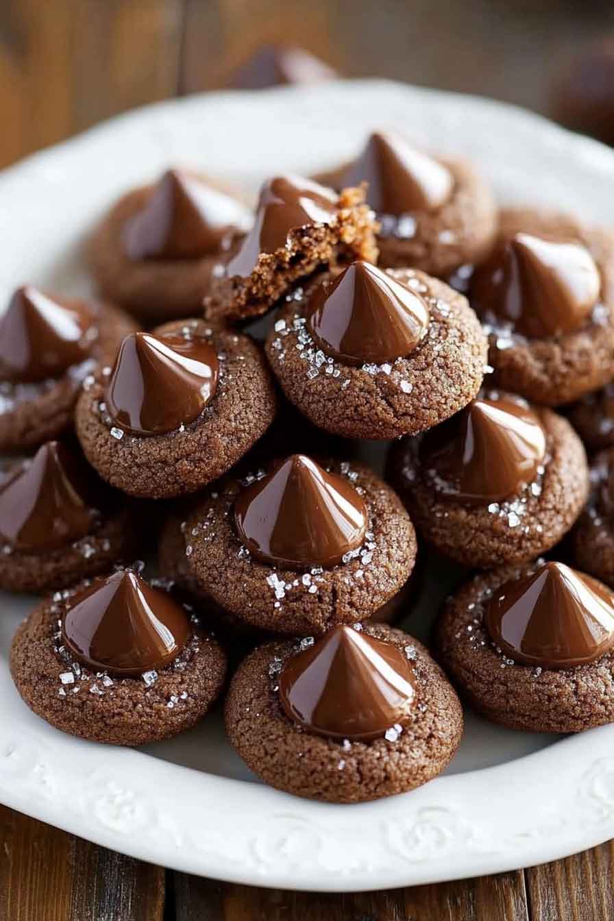 Chocolate Hershey Kiss Cookies