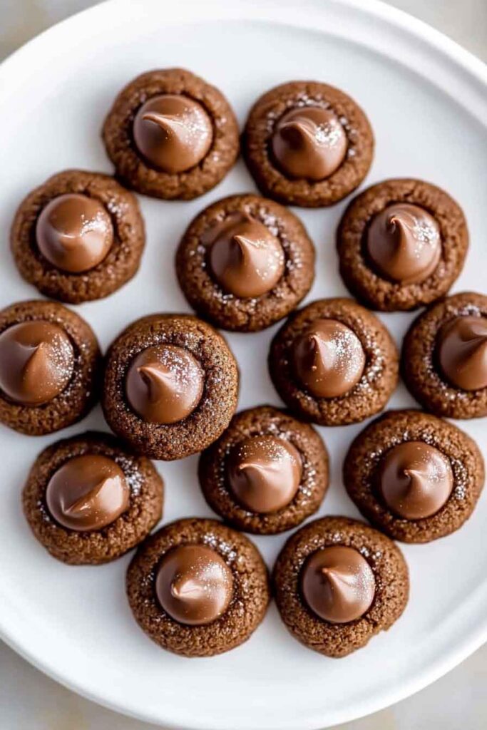 Ingredients for the Chocolate Hershey Kiss Cookies