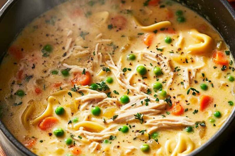Creamy Chicken Tortellini Soup