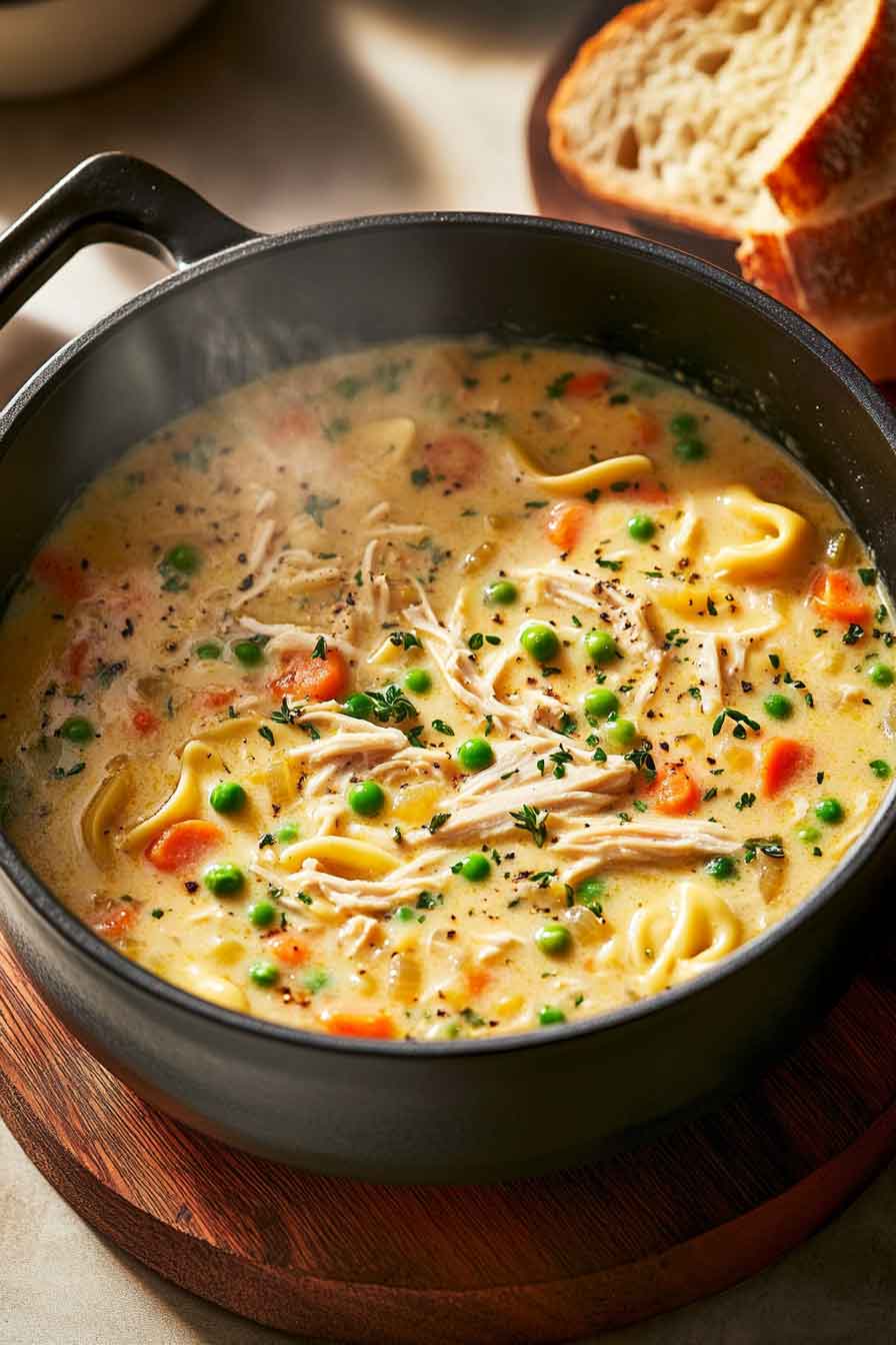 Creamy Chicken Tortellini Soup