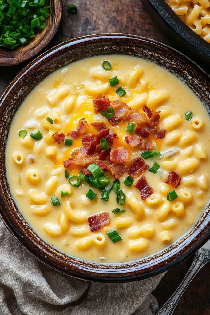 How to Serve Creamy Mac and Cheese Soup