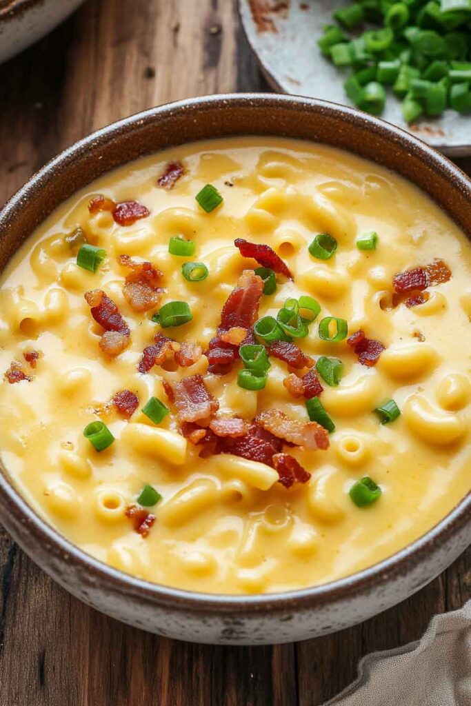 Easy Creamy Mac and Cheese Soup