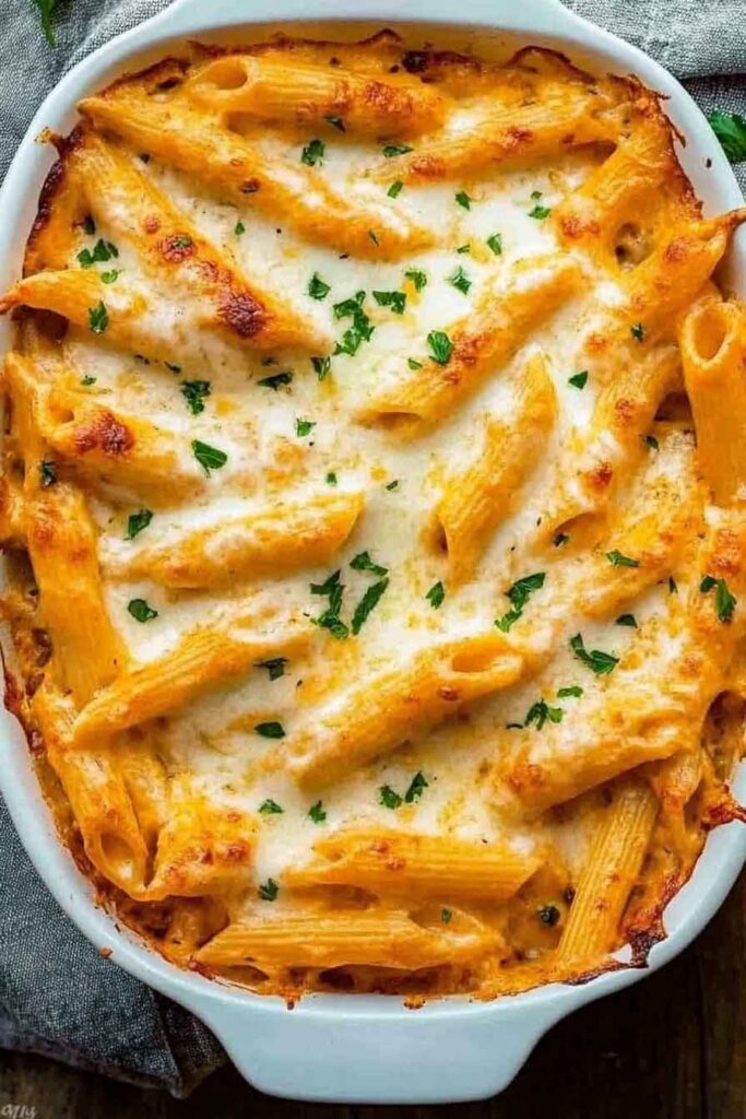 Ingredients for Ranch Buffalo Pasta Bake